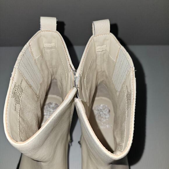 NEW Vince Camuto Neframes Ankle Boot Women 10 Cream Leather Chunky Sole Platform - Picture 10 of 16